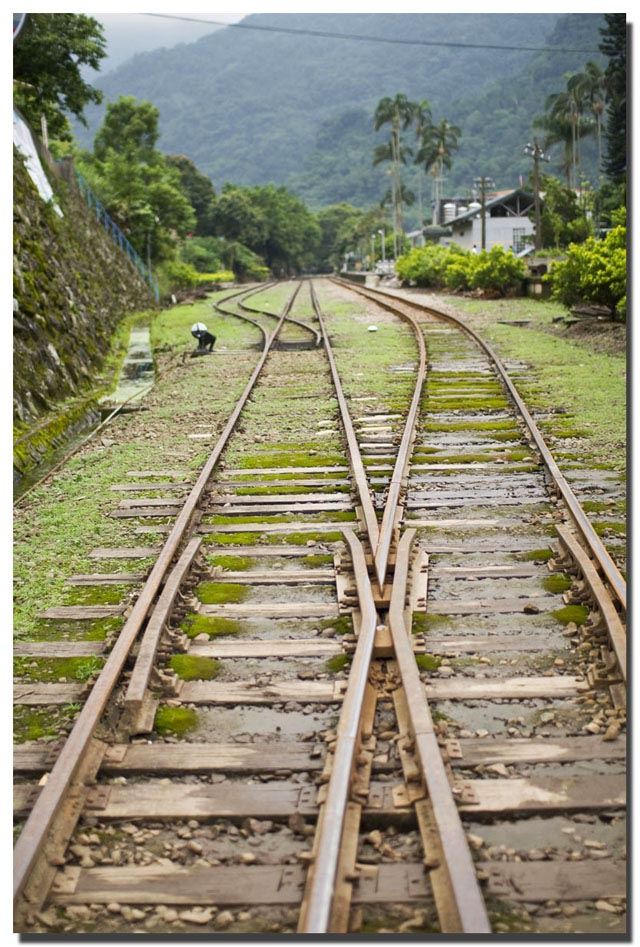 內灣站的火車道,當時跨越火車道時拍攝的,看起來也有莫名的美感~有無限延伸的感覺.... ...