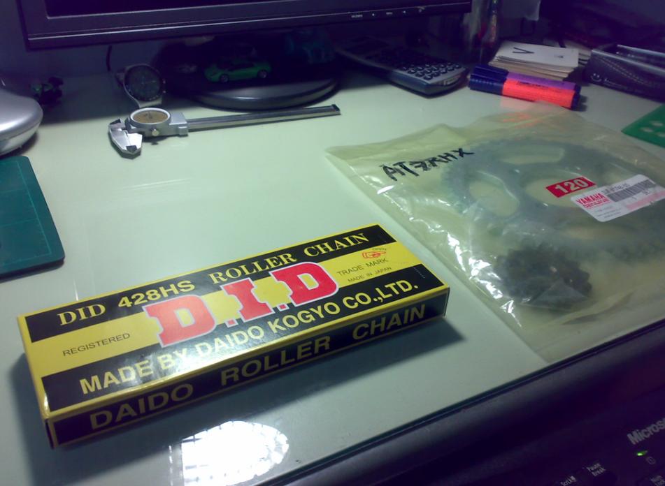 DID 428HS Heavy Duty Chain & 原廠前後齒盤